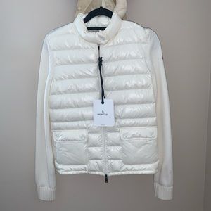 Authentic white Moncler jacket with tags
